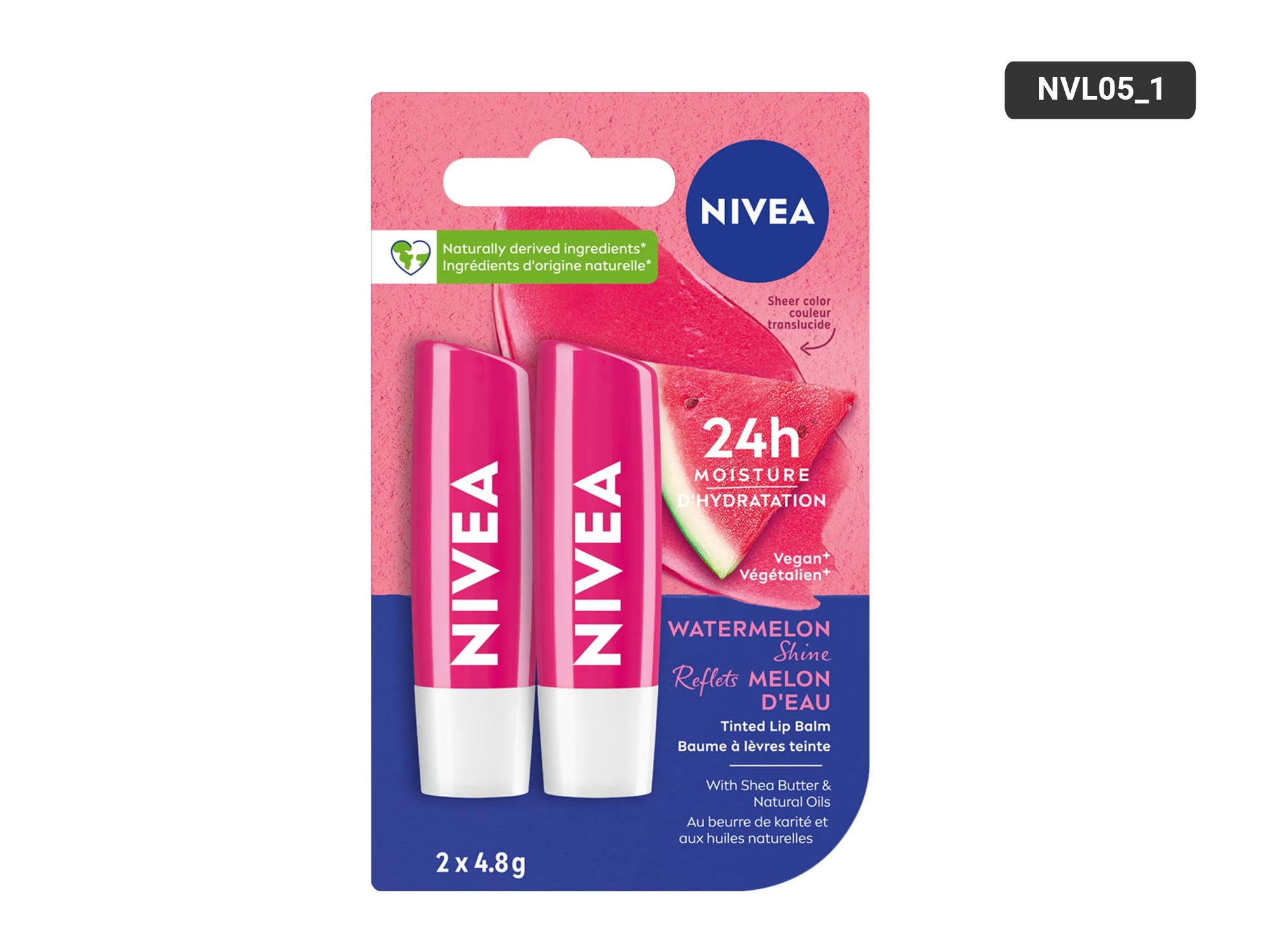 Nivea Watermelon Shine Duo Lip Balm 2 x 4.8g in Sri Lanka